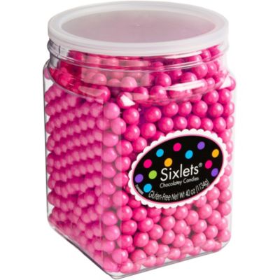 Bright Pink Chocolate Sixlets 1330pc | Party City