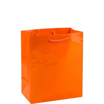 Small orange shop gift bags