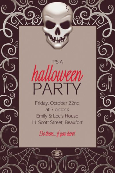 Custom Fright Night Halloween Invitations | Party City