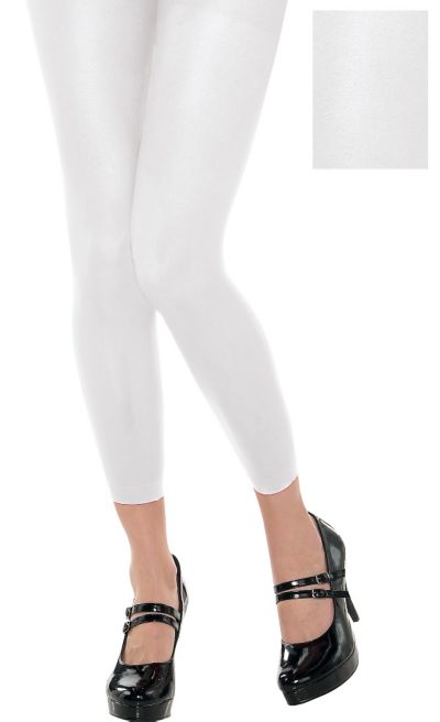 White Footless Tights