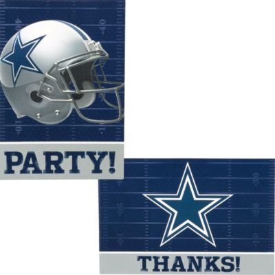 Dallas Cowboys Ticket Style Sports Party Invitations