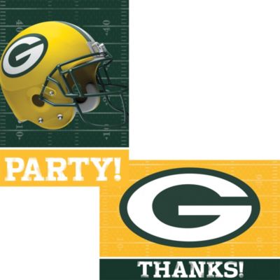 Green Bay Packers GB NFL Football Birthday Invitation Ticket Style