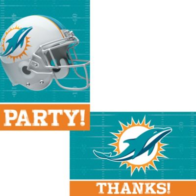 NFL Miami Dolphins Ticket Birthday Invitation