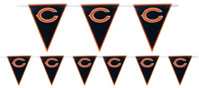 bears chicago banner pennant partycity supplies