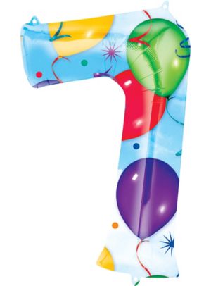 Giant Celebration Number 7 Balloon 22in x 35in - Party City