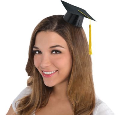 Black Mini Graduation Cap 4 3 4in Party City