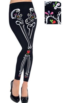 day of the dead leggings plus size