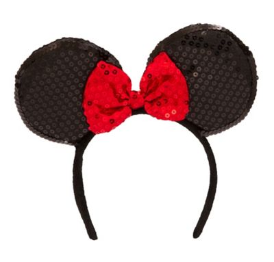 MINNIE MOUSE EARS SPARKLY BOW ALICEBAND HEADBAND FANCY DRESS PARTY HEN NIGHTS UK