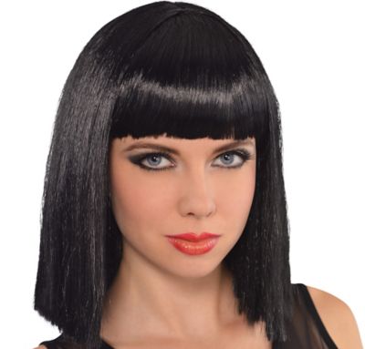 Ebony Blunt Bob Wig Party City