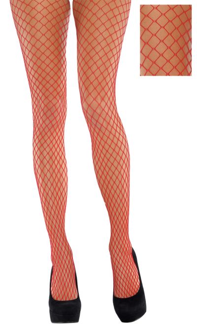 Red Fishnet Tights