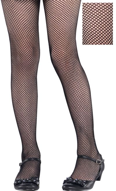 Girls White Fishnet Tights - Pink Princess