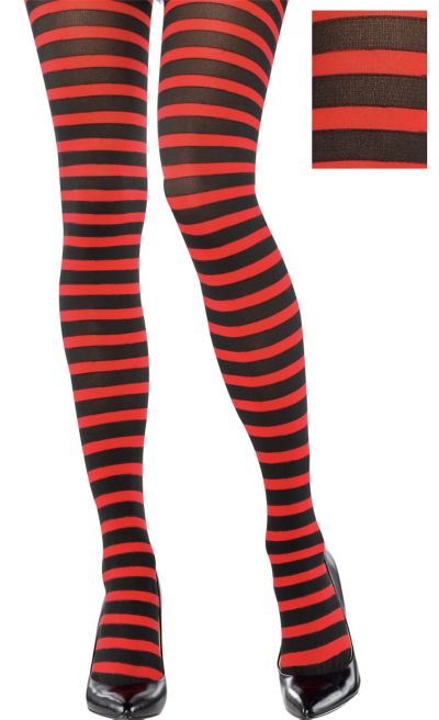 HDE Women Blue Red Stripe Leggings Thing Halloween 5K Theme Pants