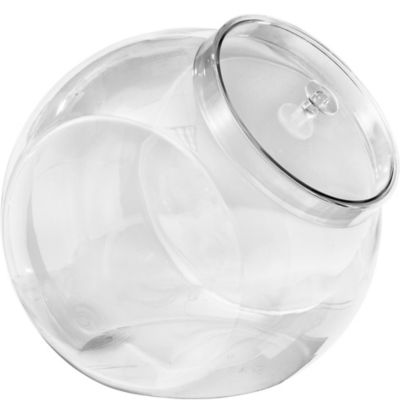 Caterers Corner Clear Upright Plastic Candy Jar with Lid