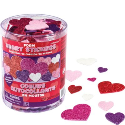 500Pcs Glitter Heart Stickers for Envelopes Valentine'S Day Sparkling Heart  Stic