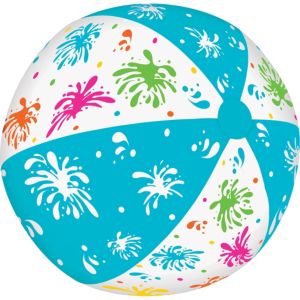 Turquoise & Clear Beach Ball 20in - Party City