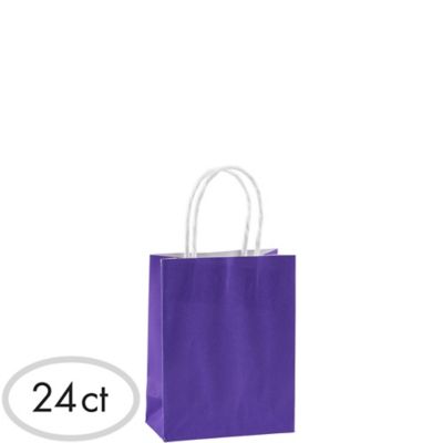 Small Purple Kraft Bags 24ct