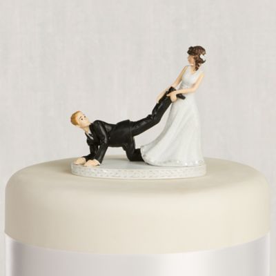 Leg Puller Bride Groom Wedding  Cake  Topper  4in Party City