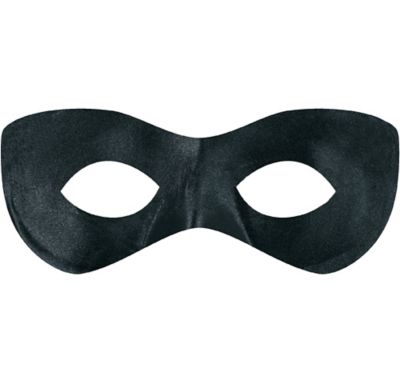 Black Domino Mask 7 1/2in x 3in Party City