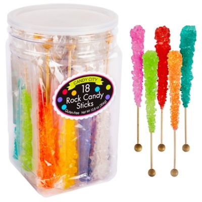 Orange Rock Candy Sticks, 18ct