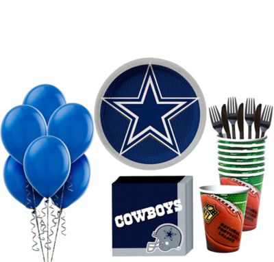 Dallas Cowboys Game Day Party Supplies Kit, Serves 8 Guests 