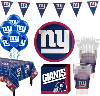 New York Giants Game Day Party Supplies Kit for 8 Guests 