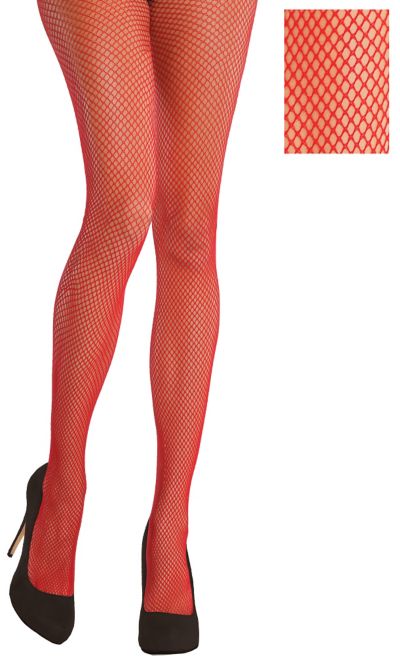 HOT TOPIC RED FISHNET STOCKINGS TIGHTS NEW OFFICIAL RARE DANCER CLUB SEXY  PUNK