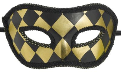 Black and hotsell gold masquerade outfit