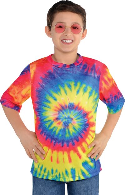 Kids 60s Hippie Tie Dye T Shirt