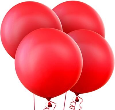 Red Balloons 4ct | Party City