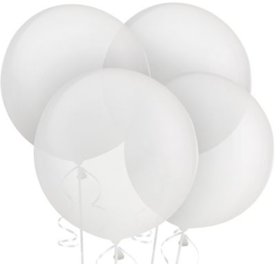 Clear Round Latex Balloons 24