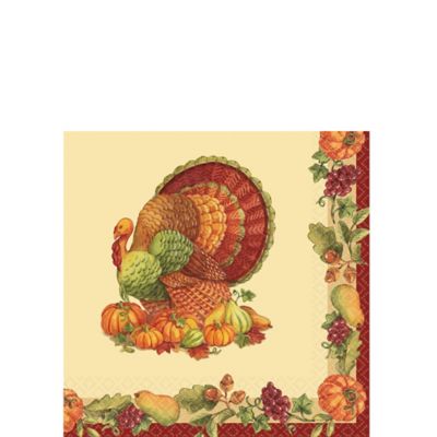 Joyful Thanksgiving Beverage Napkins 125ct | Party City