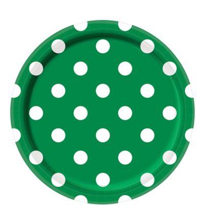 dark green paper plates