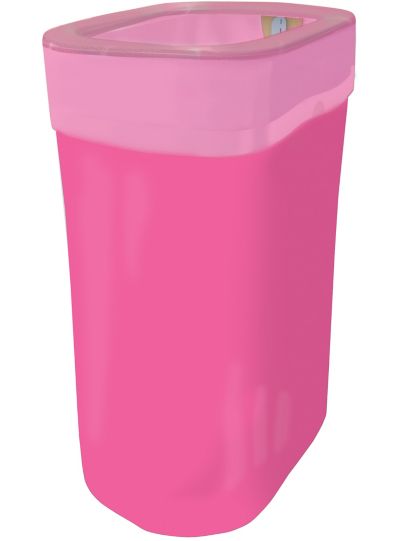 Bright Pink Pop-Up Trash Bin