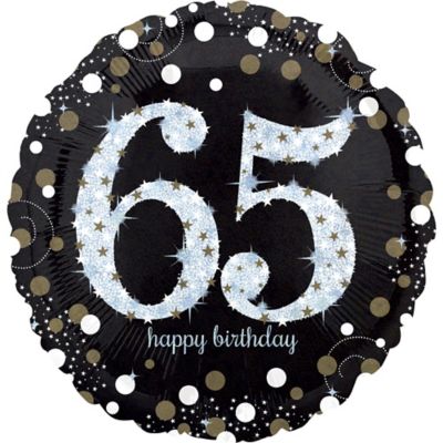  65th  Birthday  Balloon 18in Sparkling Celebration Party  City 