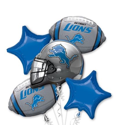 Detroit Lions Football Balloon Bouquet 5pc