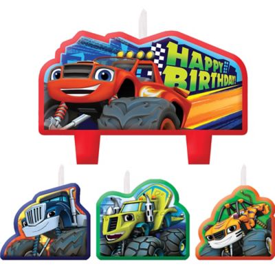 Blaze and the Monster Machines Birthday Candles 4ct | Party City