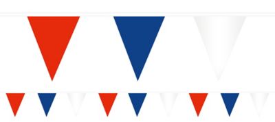 Red, White &amp; Blue Pennant Banner 25ft x 18in | Party City
