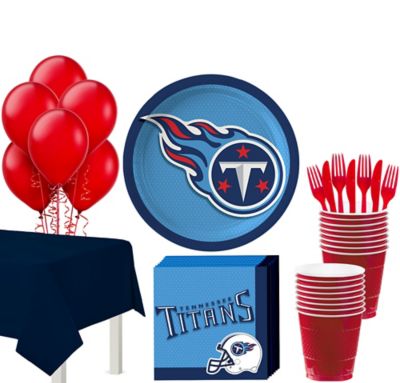 Party City Tennessee Titans Party Supplies for 18 Guests, Include Paper Plates, Paper Napkins, Cups, and Utensils