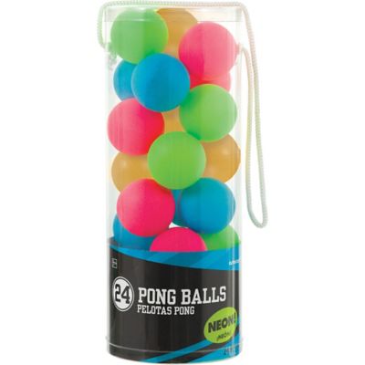 True Colorful Beer Pong Balls - Multi Colored Ping Pong Balls Cool Beer  Pong Balls - Neon Ping Pong Balls Plastic Set of 6