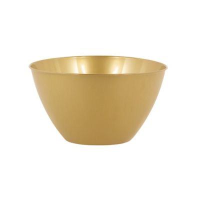 DecorRack 24 Small Plastic Bowls, 7 inch Disposable Party Bowls, Gold (Pack  of 24) 