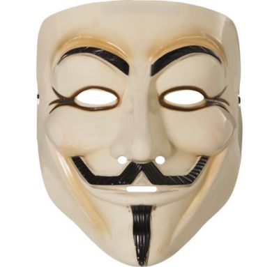 V For Vendetta Mask 6 1 2in X 8 1 2in Party City