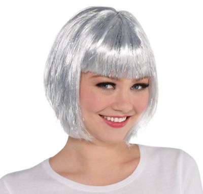 Silver Bob Wig