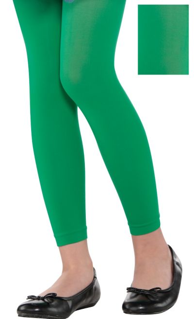 Child Green Footless Tights Party City