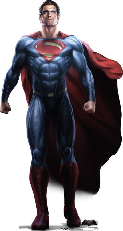 Superman Life Size Cardboard Cutout 39in x 73in - Batman v Superman ...