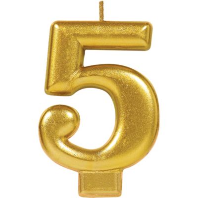 Gold Number 4 Birthday Candle Party Squirrel Gold Number Birthday Candles 0-9