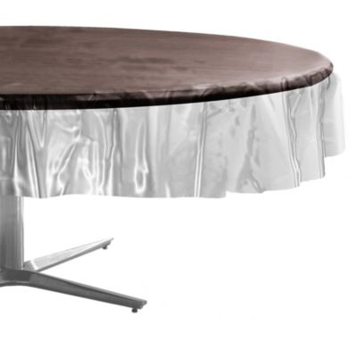 Clear Plastic Round Table Cover 84in, Plastic Round Table Cover