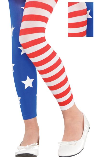 TOWED22 4Th of July Womens Leggings USA Flag July Fourth Stretchy Tights  Women's Tights American Independence Day Grey,XXL 