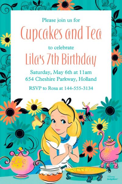 Custom Alice in Wonderland Invitation