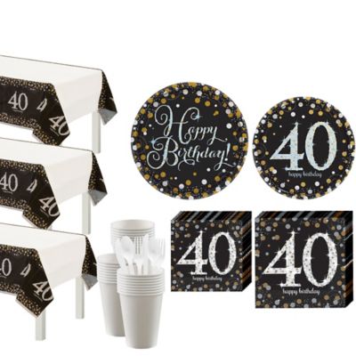 Sparkling Celebration 40th  Birthday  Party  Kit for 32 