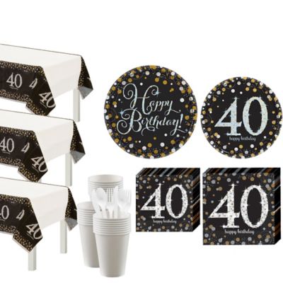 Sparkling Celebration 40th Birthday  Party  Kit for 32 